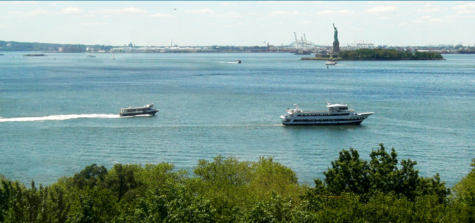 Hudson River with Statue of Liberty